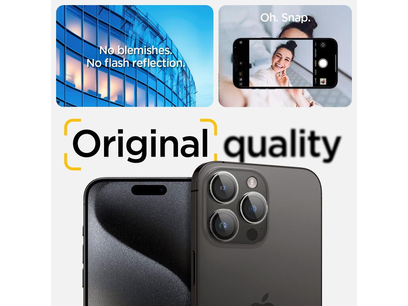 Spigen Glass tR EZ Fit Optik Pro 2 Pack - cc - iPhone 16/15/14 Pro / 16/15/14 Pro Max