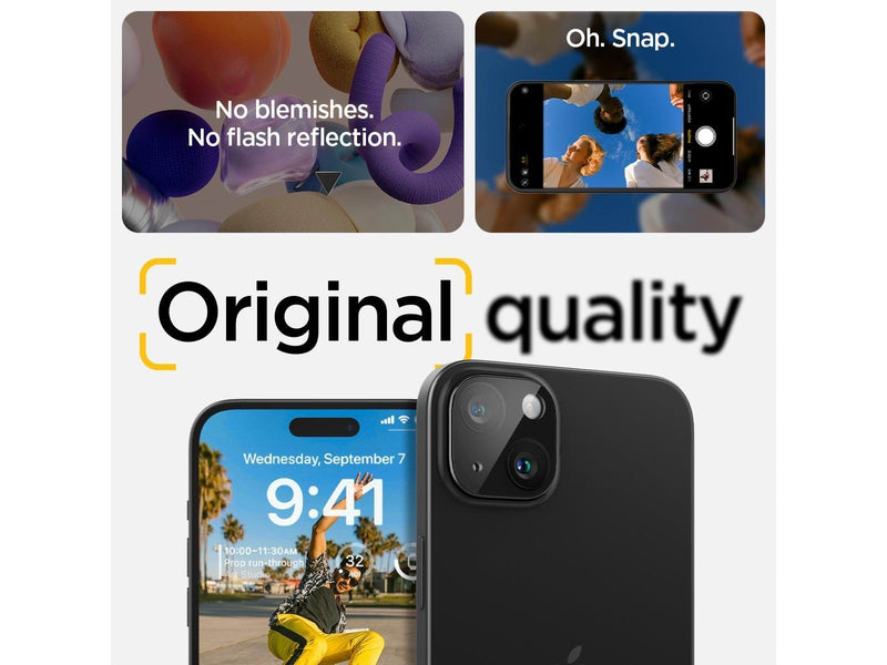 Spigen Glass tR Optik 2 Pack - black - iPhone 15/15 Plus/14/14 Plus