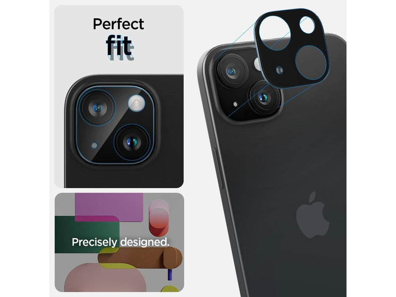 Spigen Glass tR Optik 2 Pack - black - iPhone 15/15 Plus/14/14 Plus