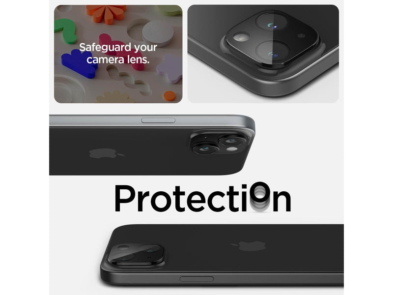 Spigen Glass tR Optik 2 Pack - black - iPhone 15/15 Plus/14/14 Plus