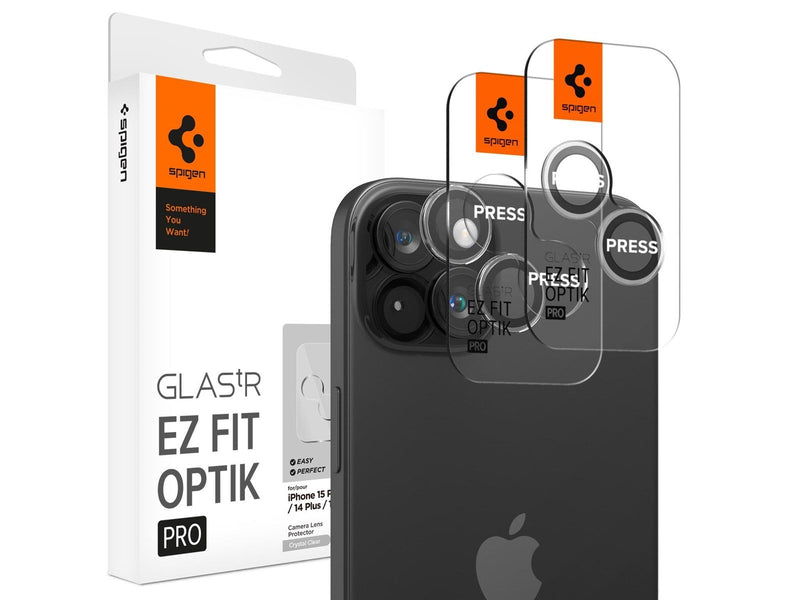 Spigen Glass tR EZ Fit Optik Pro 2 Pack - crystal clear - iPhone 15/15 Plus/14/14 Plus