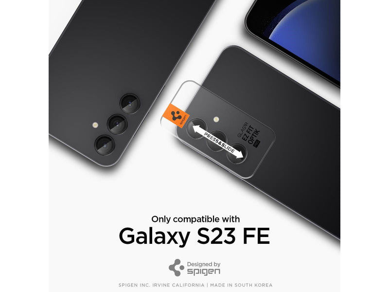 Spigen Glass tR EZ Fit Optik Pro Black 2 Pack - Samsung Galaxy S23 FE