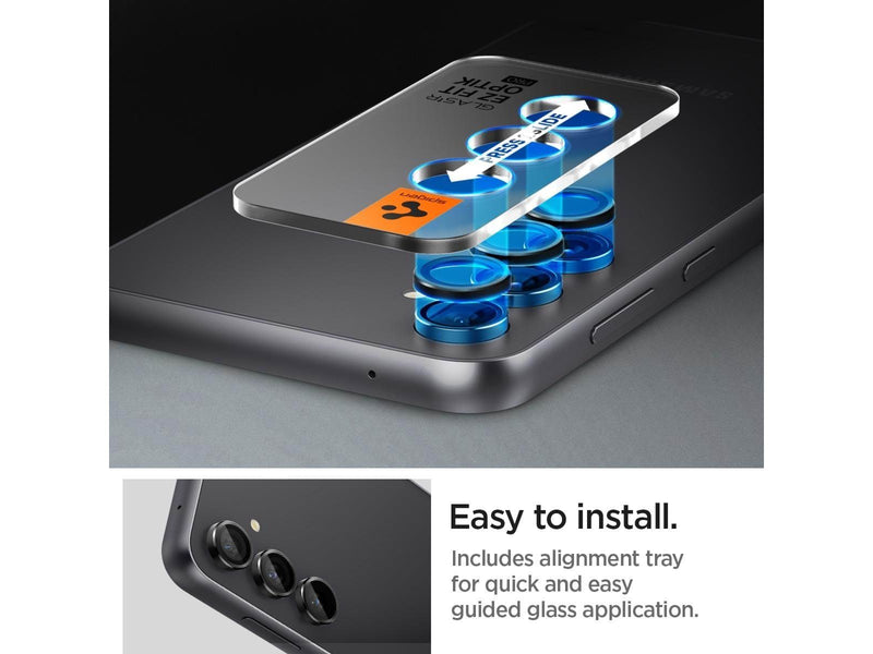 Spigen Glass tR EZ Fit Optik Pro Black 2 Pack - Samsung Galaxy S23 FE