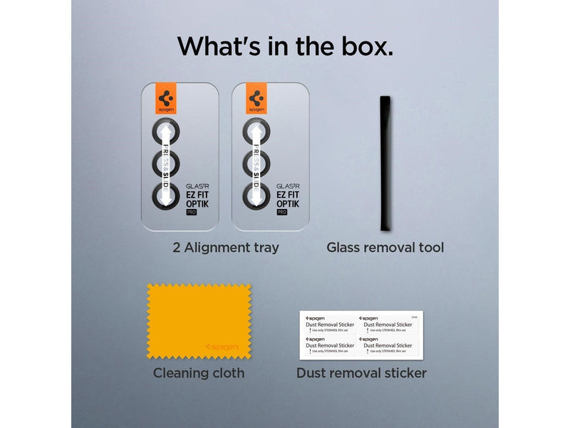 Spigen Glass tR EZ Fit Optik Pro Black 2 Pack - Samsung Galaxy S23 FE