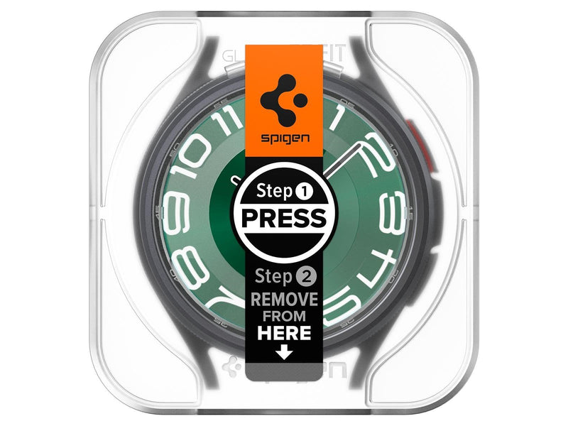 Spigen Glass tR EZ Fit 2 Pack - Samsung Galaxy Watch6 Classic 47mm