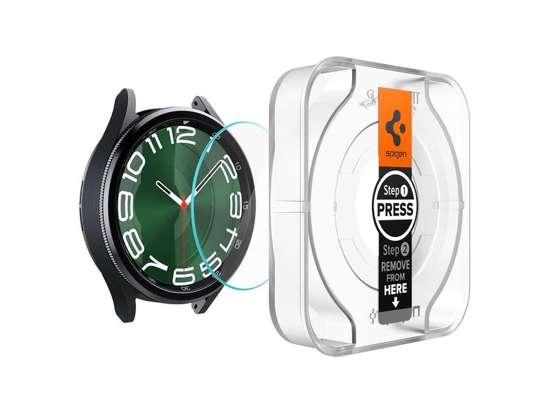 Spigen Glass tR EZ Fit 2 Pack - Samsung Galaxy Watch6 Classic 47mm