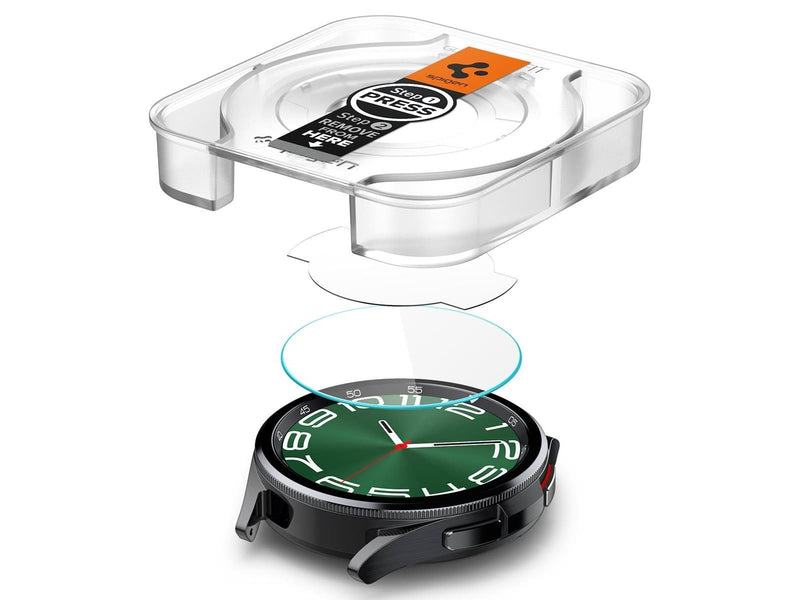 Spigen Glass tR EZ Fit 2 Pack - Samsung Galaxy Watch6 Classic 47mm