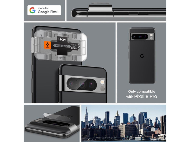 Spigen Glass tR EZ Fit Optik 2 Pack - crystal clear - Google Pixel 8 Pro
