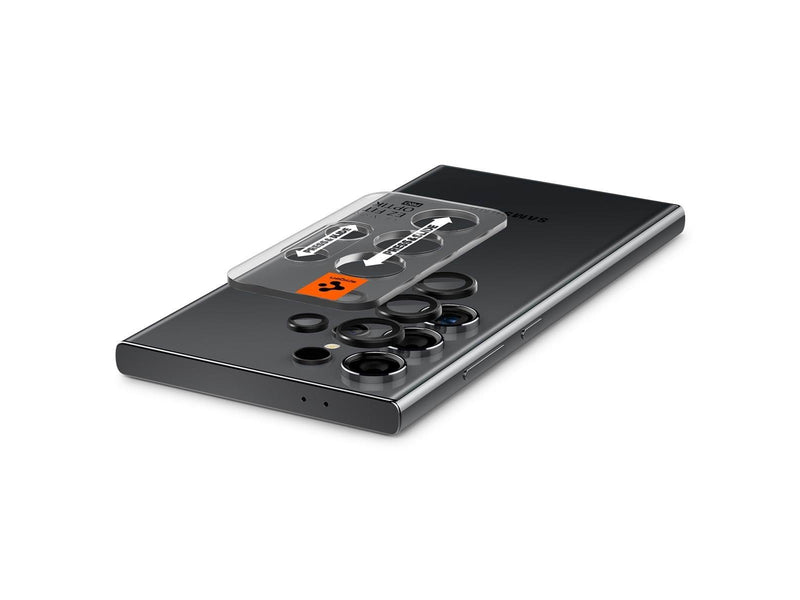 Spigen Glass tR EZ Fit Optik Pro 2 Pack - black - Samsung Galaxy S24 Ultra