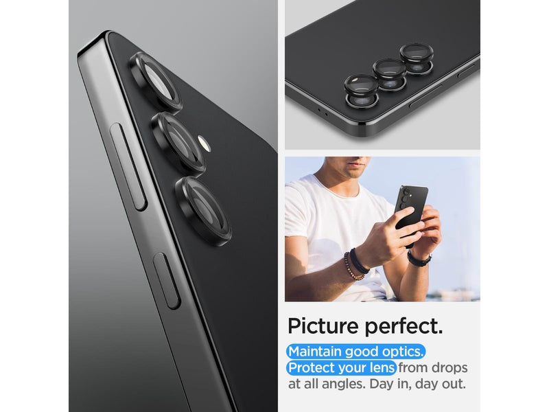 Spigen Glass tR EZ Fit Optik Pro 2 Pack - black - Samsung Galaxy S24+
