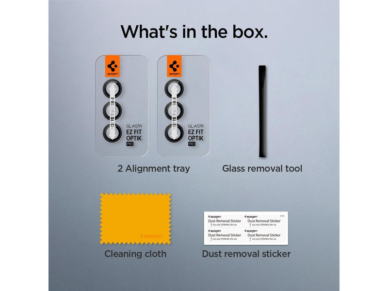 Spigen Glass tR EZ Fit Optik Pro 2 Pack - black - Samsung Galaxy S24+