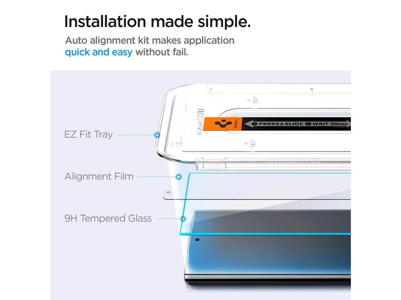 Spigen Glass tR EZ Fit HD Transparency 2 Pack - Samsung Galaxy S24 Ultra