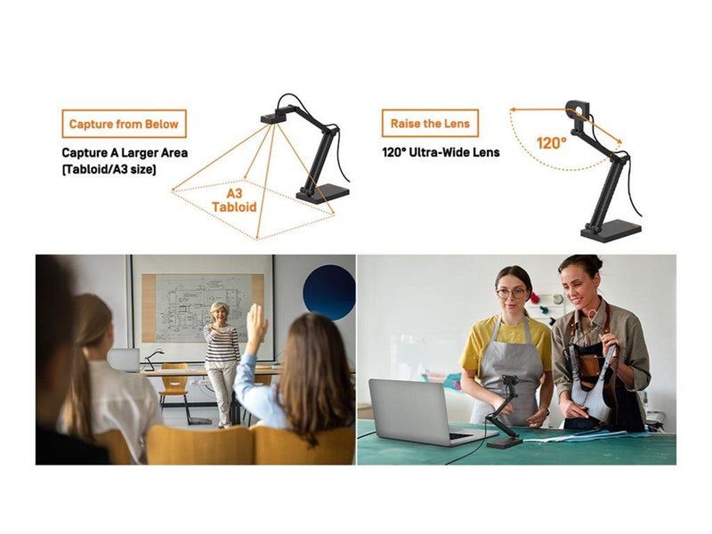 IPEVO V4K PRO 120 USB Document Camera