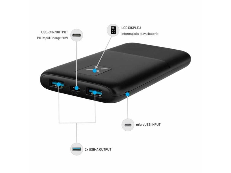 FIXED Zen USB-C PD 20W Power Bank 10.000 mAh Black Powerbank (Akku) - 10000 mAh