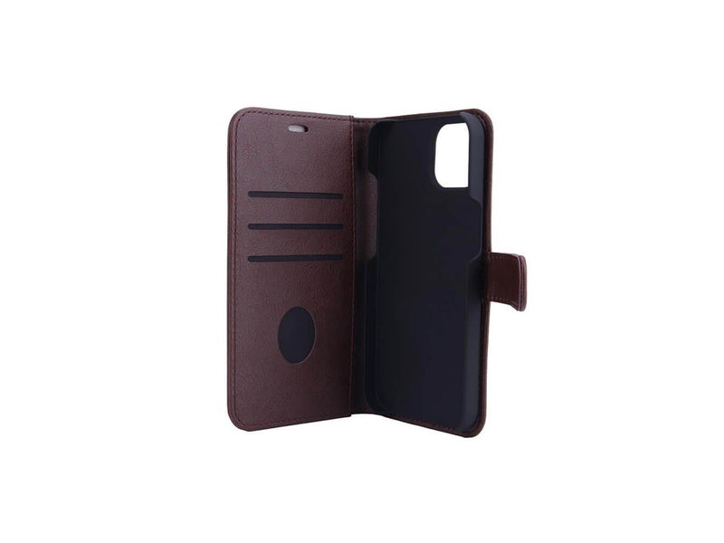 Radicover Anti Radiation Mobile Case PU Leather iPhone 13 Flipcover Brown