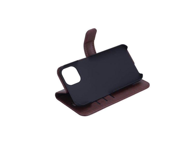 Radicover Anti Radiation Mobile Case PU Leather iPhone 13 Flipcover Brown