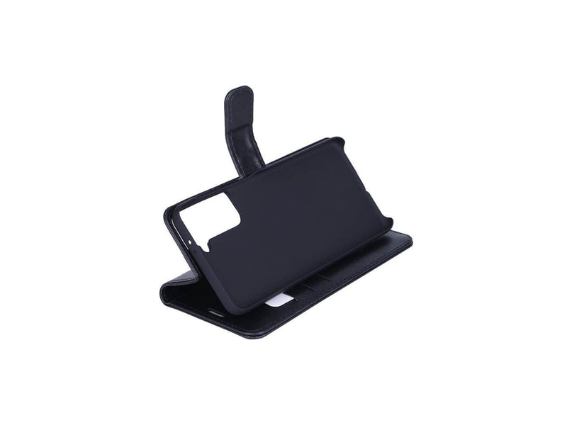 Radicover Radiation protected Mobilewallet PU Samsung  S21/S30 Flipcover Black 3-Led RFID