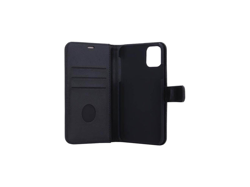 Radicover Radiationprotected Mobilewallet PU iPhone 11 Flipcover Black 3-Led RFID