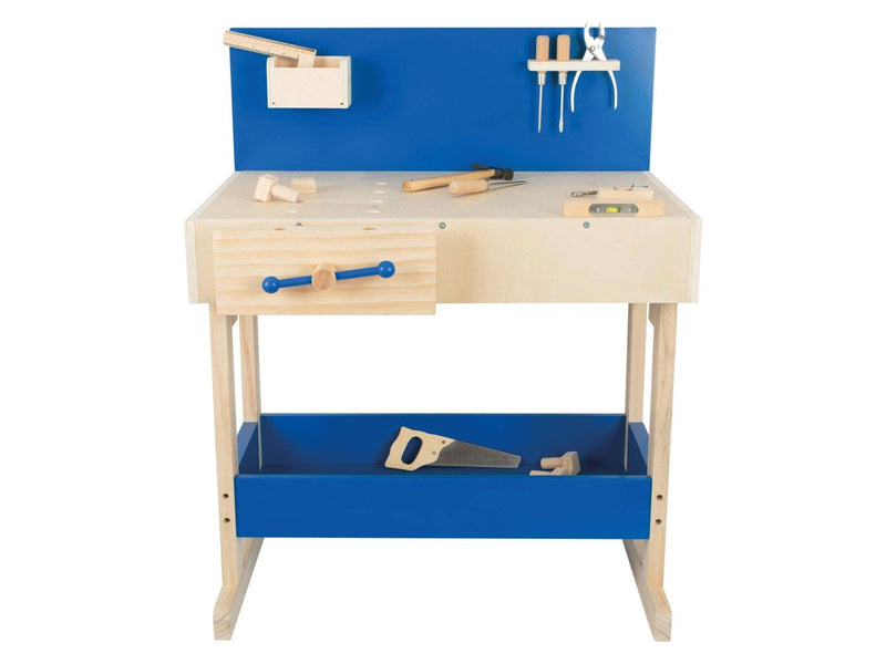 Small Foot - Wooden Toy Workbench Blue with Accessories