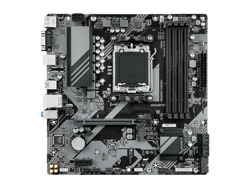 GIGABYTE A620M DS3H Mainboard - AMD A620 - AMD AM5 socket - DDR5 RAM - Micro-ATX