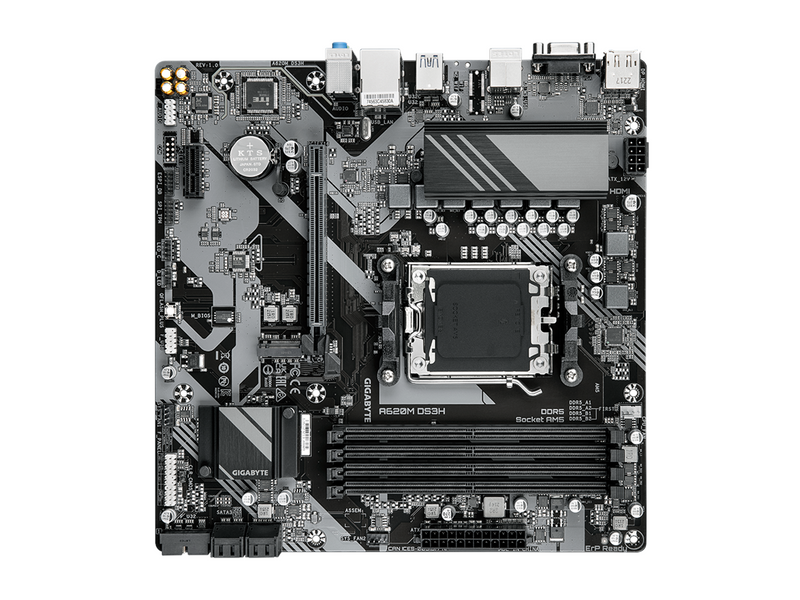 GIGABYTE A620M DS3H Mainboard - AMD A620 - AMD AM5 socket - DDR5 RAM - Micro-ATX