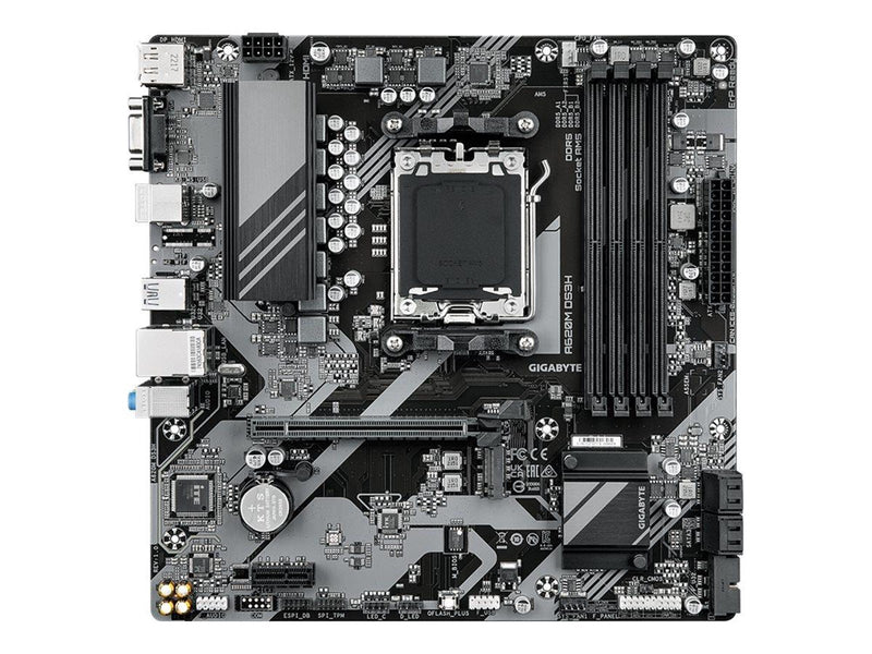 GIGABYTE A620M DS3H Mainboard - AMD A620 - AMD AM5 socket - DDR5 RAM - Micro-ATX