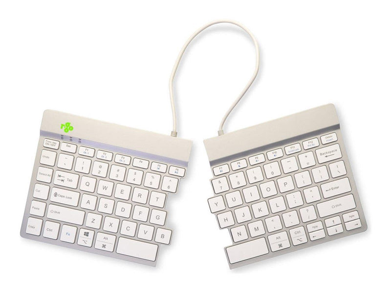 R-Go Tools R-Go Split Break - keyboard - with integrated break indicator - QWERTY - US - white - Tastaturen - Englisch - US - We