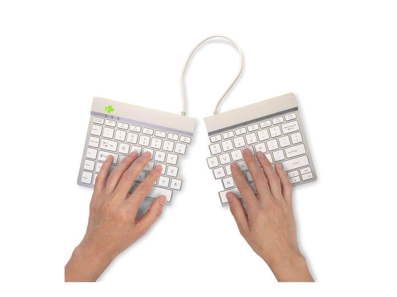 R-Go Tools R-Go Split Break - keyboard - with integrated break indicator - QWERTY - US - white - Tastaturen - Englisch - US - We