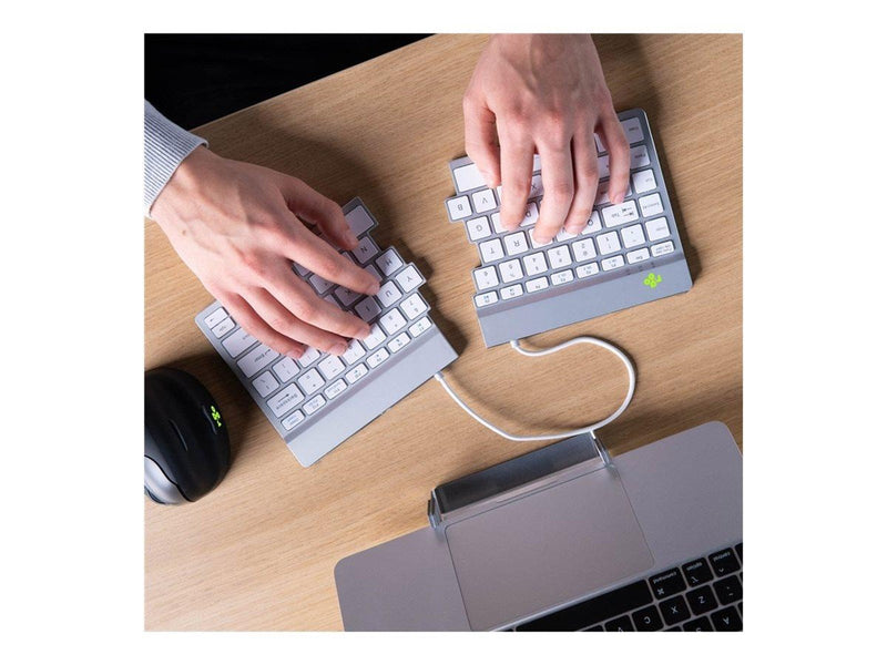 R-Go Tools R-Go Split Break - keyboard - with integrated break indicator - QWERTY - US - white - Tastaturen - Englisch - US - We