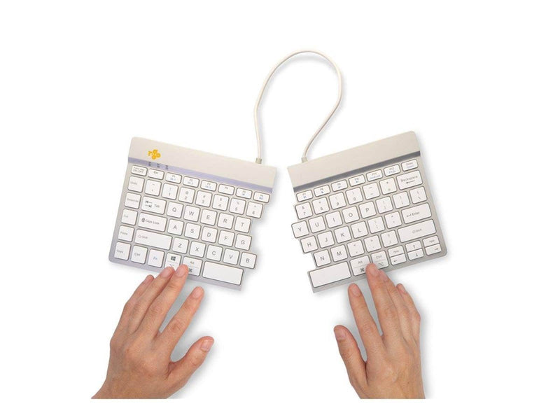 R-Go Tools R-Go Split Break - keyboard - with integrated break indicator - QWERTY - US - white - Tastaturen - Englisch - US - We