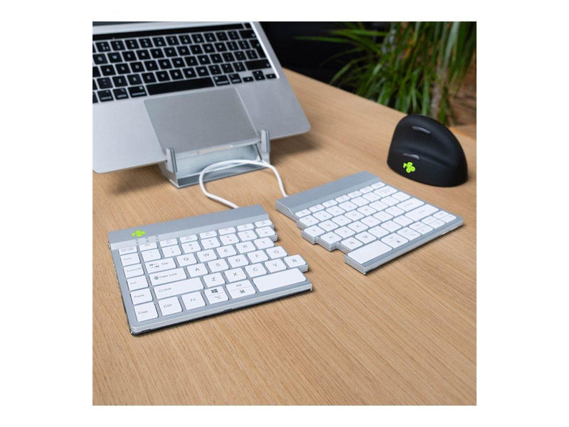 R-Go Tools R-Go Split Break - keyboard - with integrated break indicator - QWERTY - US - white - Tastaturen - Englisch - US - We