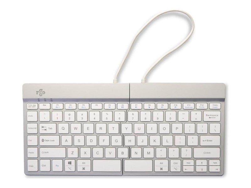 R-Go Tools R-Go Split Break - keyboard - with integrated break indicator - QWERTY - US - white - Tastaturen - Englisch - US - We