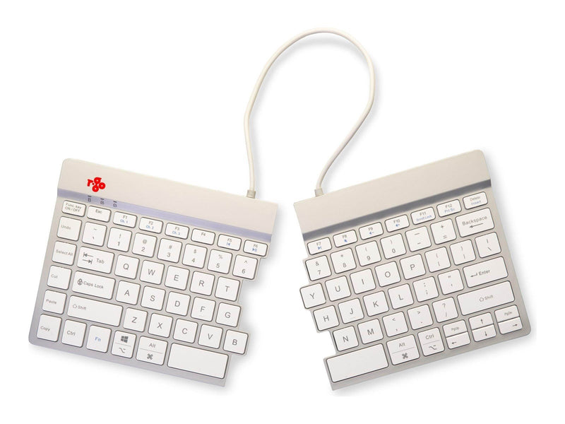 R-Go Tools R-Go Split Break - keyboard - with integrated break indicator - QWERTY - US - white - Tastaturen - Englisch - US - We