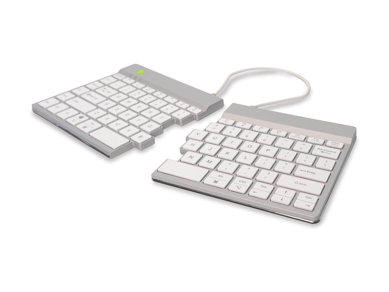 R-Go Tools R-Go Split Break - keyboard - with integrated break indicator - QWERTY - US - white - Tastaturen - Englisch - US - We