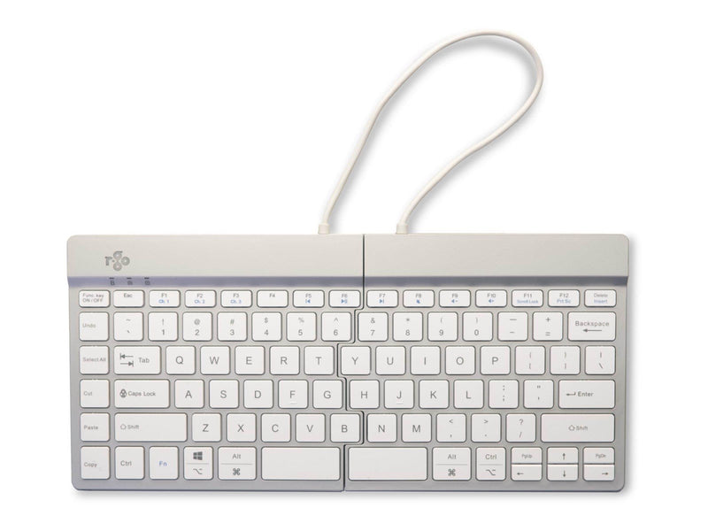 R-Go Tools R-Go Split Break - keyboard - with integrated break indicator - QWERTY - US - white - Tastaturen - Englisch - US - We