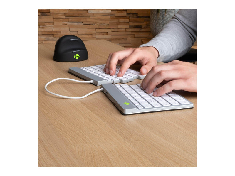 R-Go Tools R-Go Split Break - keyboard - with integrated break indicator - QWERTY - US - white - Tastaturen - Englisch - US - We