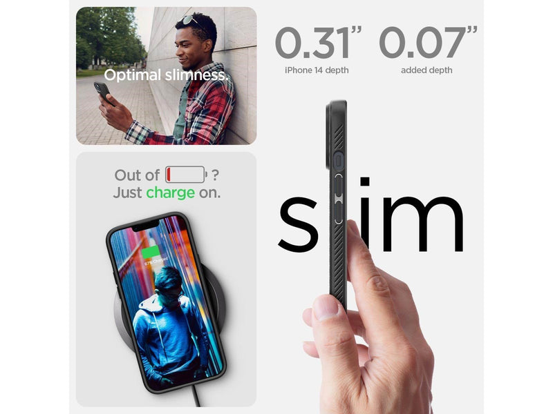 Spigen Liquid Air - matte black - iPhone 14