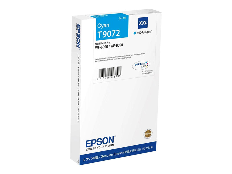 Epson T9072 - XXL size - cyan - original - ink cartridge - Tintenpatrone Cyan
