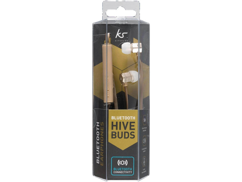 KitSound Headphone Hive Gold In-Ear Wireless Mic