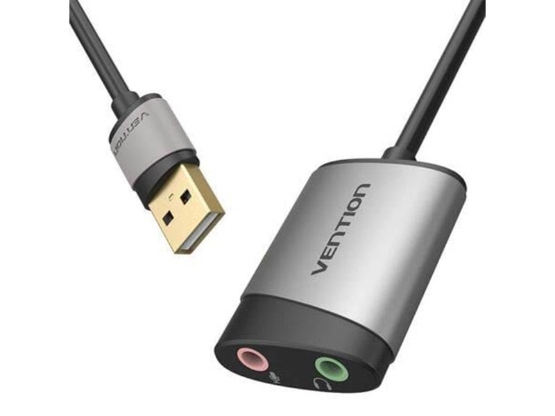 Vention External USB Sound Card 3.5mm 0.15m (gray)