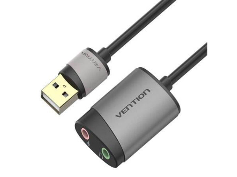 Vention External USB Sound Card 3.5mm 0.15m (gray)