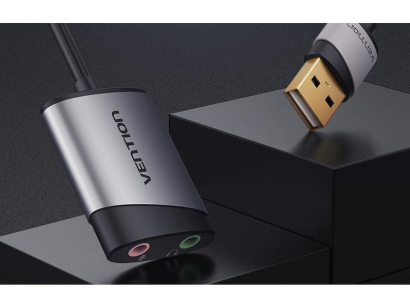 Vention External USB Sound Card 3.5mm 0.15m (gray)