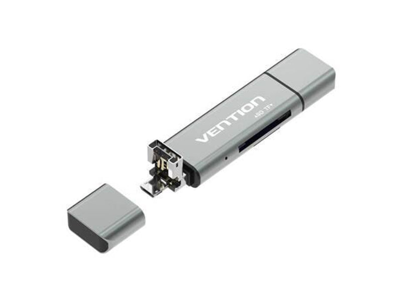 Vention SD and microSD Card Reader with USB-A/microUSB and USB-C