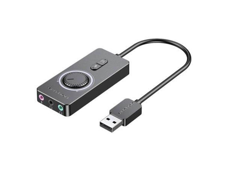 Vention External USB 2.0 audio card 1m (black)