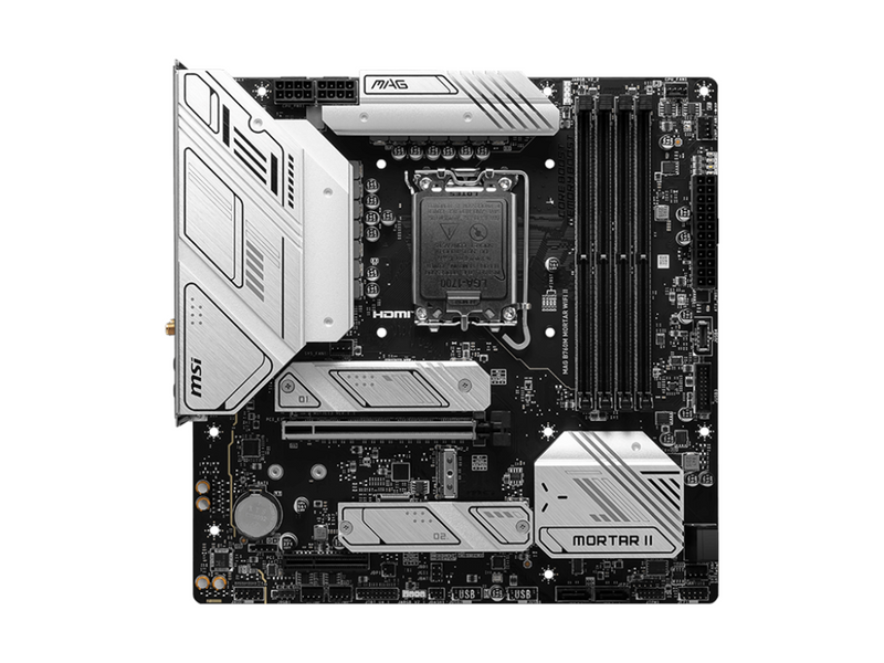 MSI MAG B760M MORTAR WIFI II Mainboard - Intel B760 - Intel LGA1700 socket - DDR5 RAM - Micro-ATX