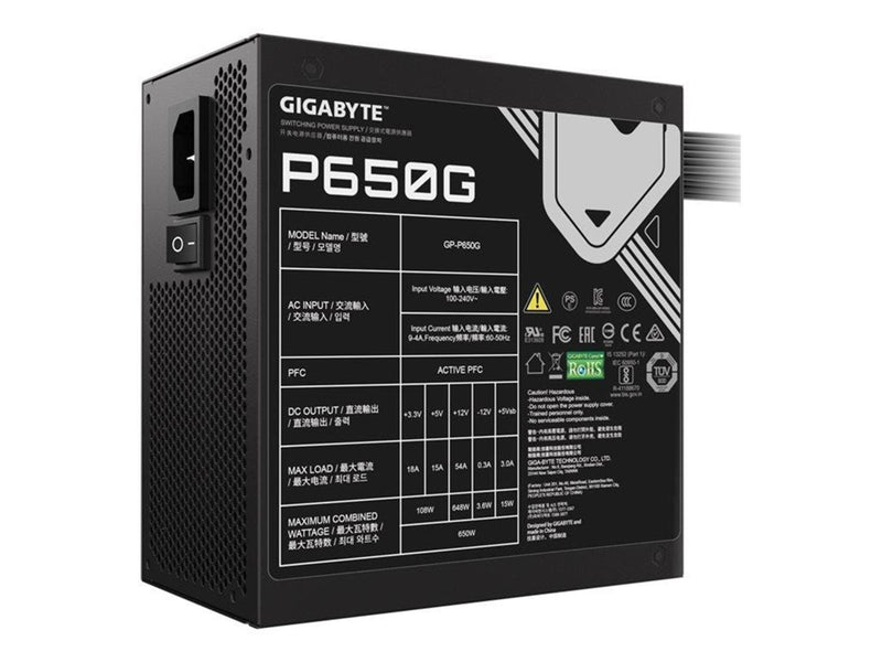 GIGABYTE GP-P650G Netzteile - 650 Watt - 120 mm - ATX 2.31 - 80 Plus Gold zertifiziert