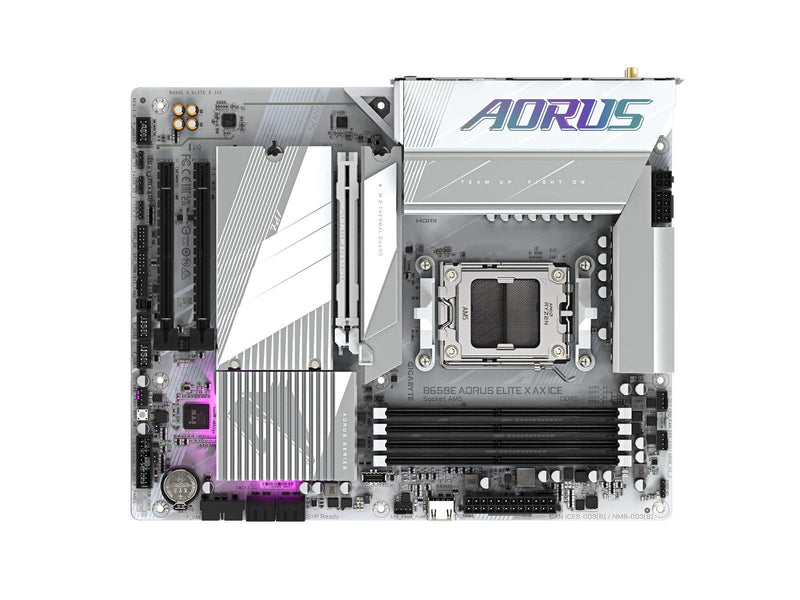 GIGABYTE B650E AORUS ELITE X AX ICE Mainboard - AMD B650E - AMD AM5 socket - DDR5 RAM - ATX