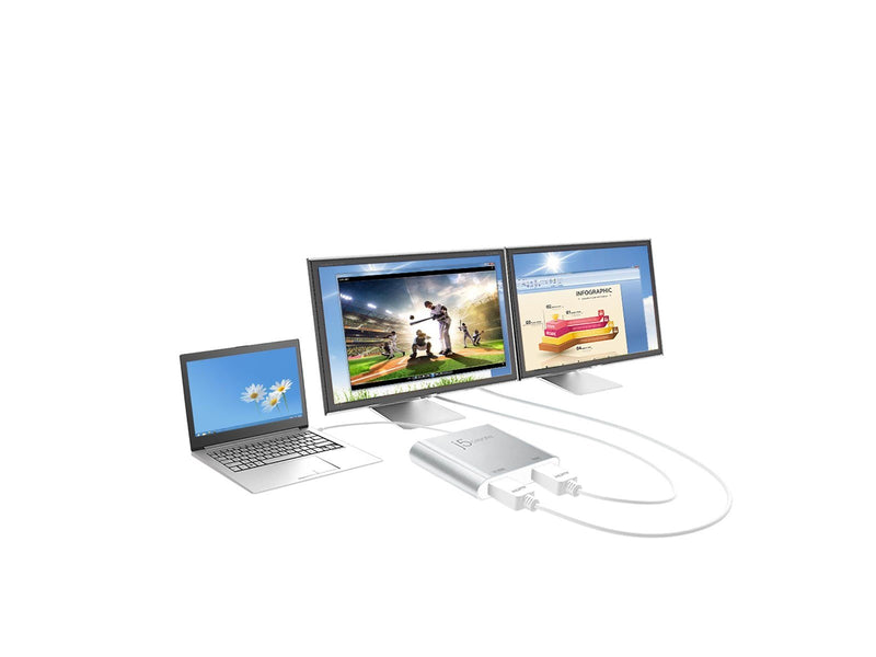 j5create USB 3.0 Type-A to Dual HDMI - 20cm