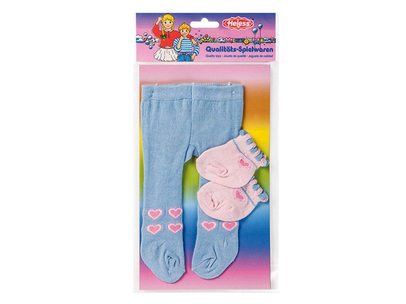 Heless Doll Tights with Socks - Blue 35-46 cm