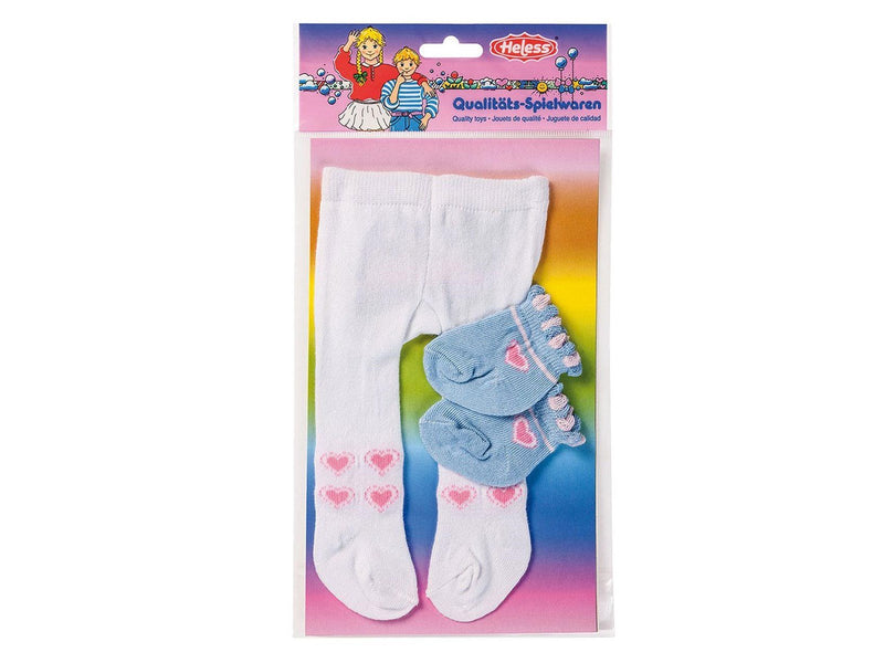 Heless Doll Tights with Socks - Blue 35-46 cm